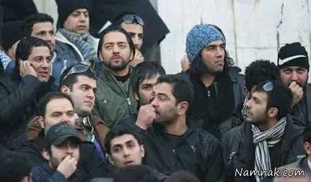 بازیگران در ورزشگاه آزادی