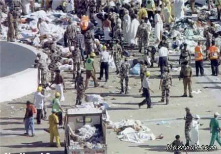 جمع آوری قربانیان حادثه منا