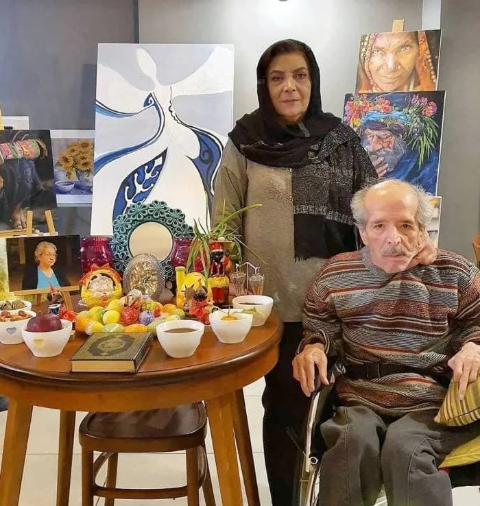 محسن قاضی مرادی و همسرش
