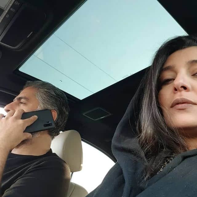ساره بیات و همسرش