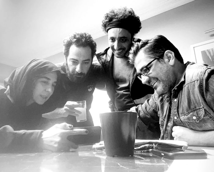نوید محمدزاده در پشت صحنه سیال آکتور نوید محمدزاده