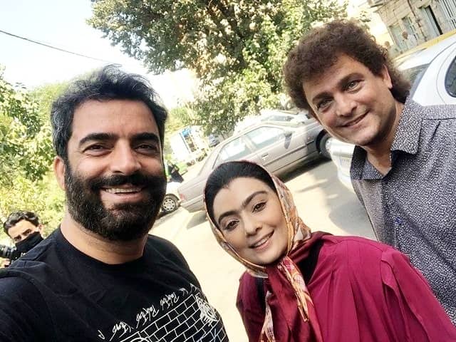 حسین یاری ، یکتا ناصر و منوچهر هادی پشت صحنه سریال نیسان آبی