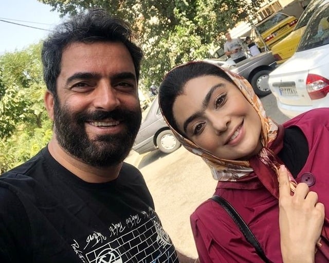 منوچهر هادی و همسرش یکتا ناصر منوچهر هادی و همسرش