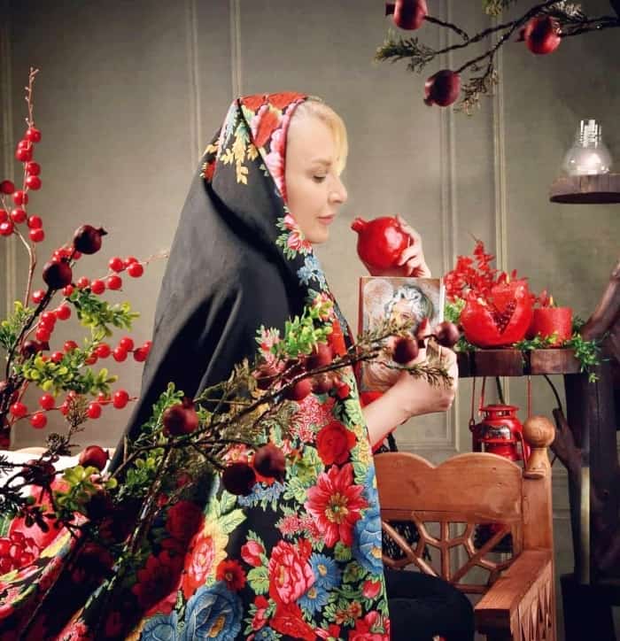 مرجانه گلچین در شب یلدا مرجانه گلچین