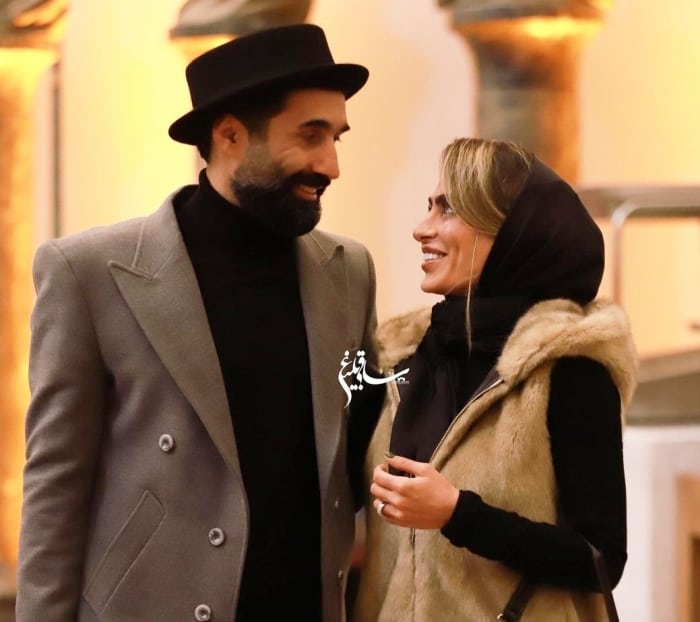 هادی کاشمی و سمانه پاکدل هادی کاظمی و همسرش