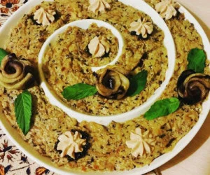 کشک بادمجان با مرغ