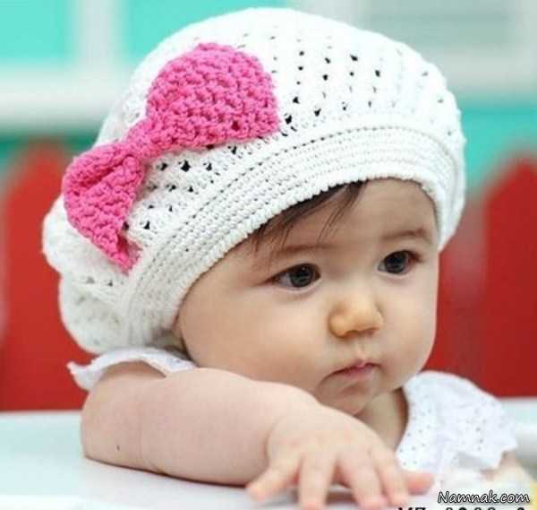 مدلهای جدید کلاه بافتنی نوزاد دختر