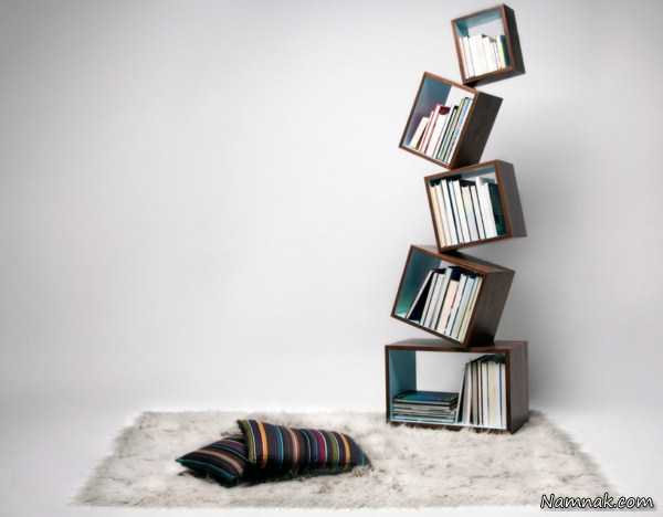 مدل کتابخانه و قفسه کتاب