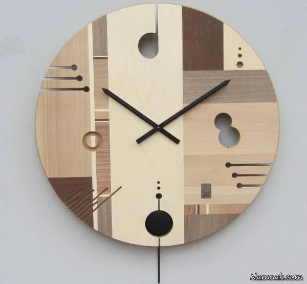 ساعت دیواری چوبی