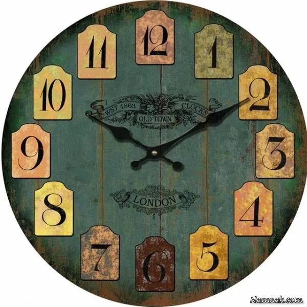 ساعت دیواری چوبی