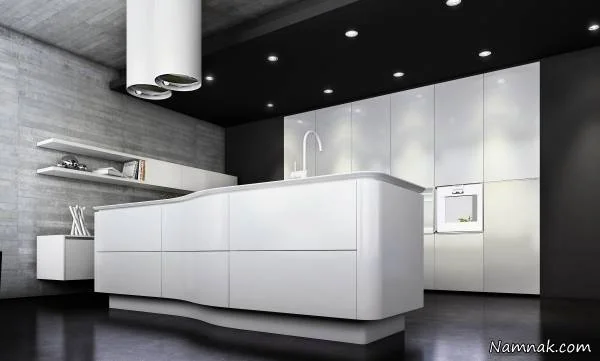 کابینت سفید مشکی ایتالیایی کابینت سفید مشکی