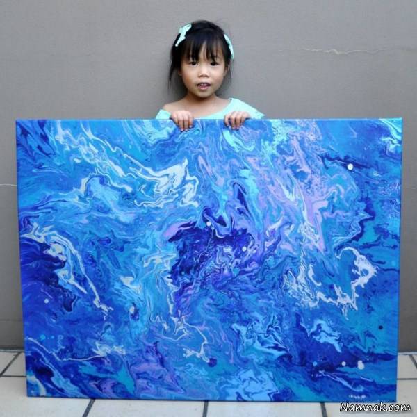 نقاشی کهکشانی دختربچه 5 ساله