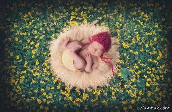 عکس نوزاد تازه متولد شده در بیمارستان