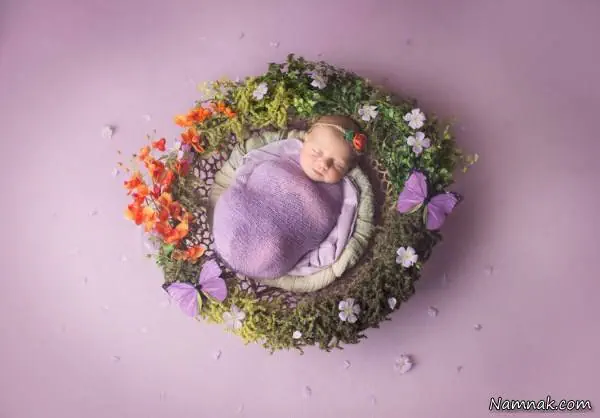 عکس نوزاد تازه متولد شده در بیمارستان