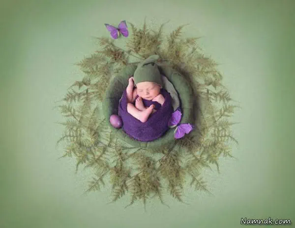 عکس نوزاد تازه متولد شده در بیمارستان