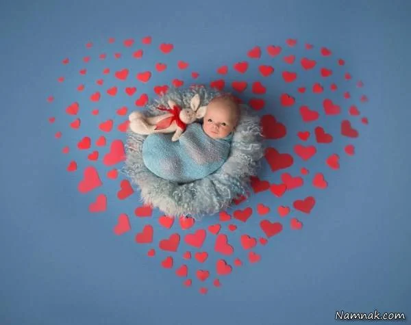 عکس نوزاد تازه متولد شده در بیمارستان