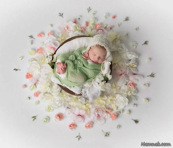 عکس نوزاد تازه متولد شده در بیمارستان