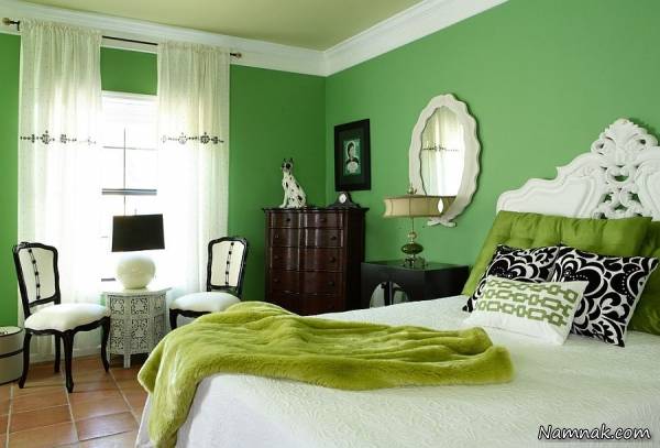 اتاق خواب سبز