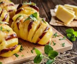 دستور تهیه سیب زمینی شکم پر
