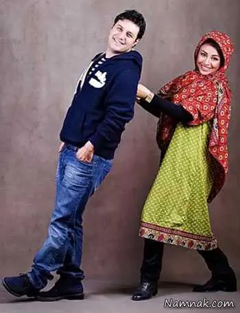جواد عزتی و همسرش