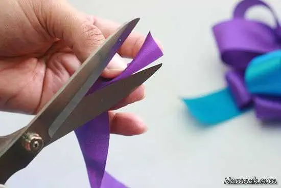 ساخت گل روبانی
