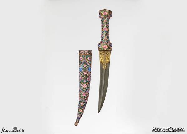 خنجر قاجاری و غلافش