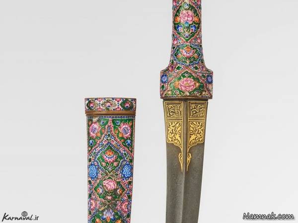 خنجر قاجاری و غلافش