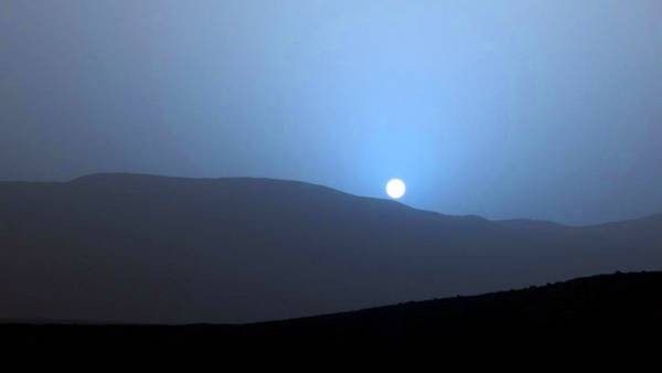 غروب آفتاب در سیاره مریخ