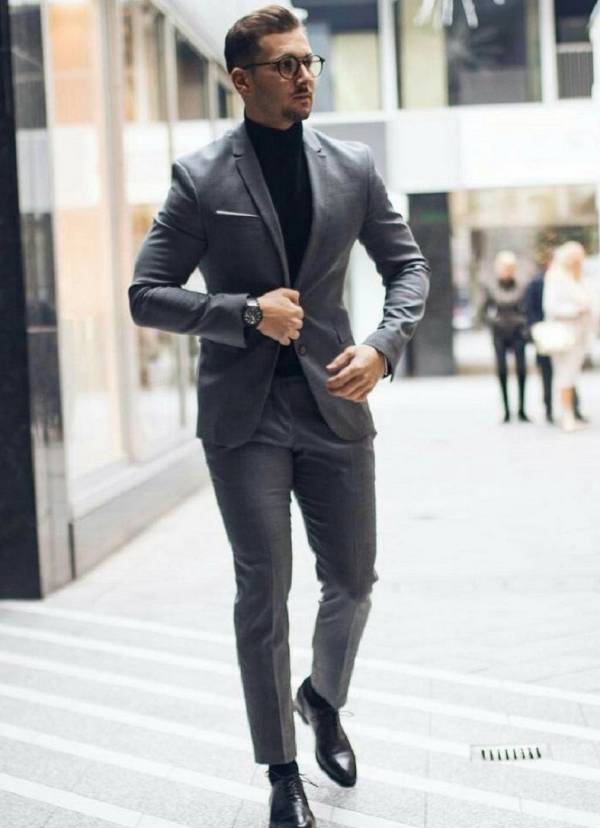 ست کت و شلوار طوسی