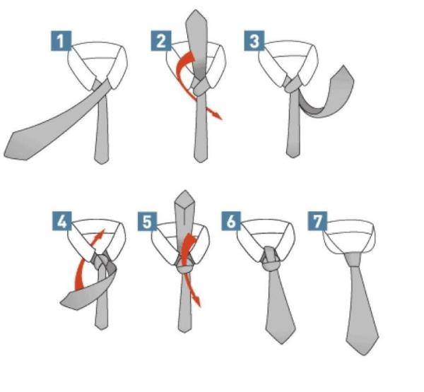 مراحل بستن کراوات