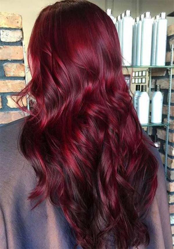 رنگ مو قرمز پررنگ