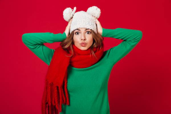 آموزش بافتنی کلاه و شال گردن کلاه گوش خرسی