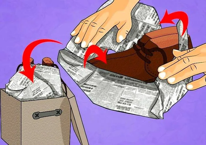 بسته بندی چرم با روزنامه