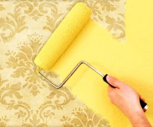 رنگ روی کاغذ دیواری