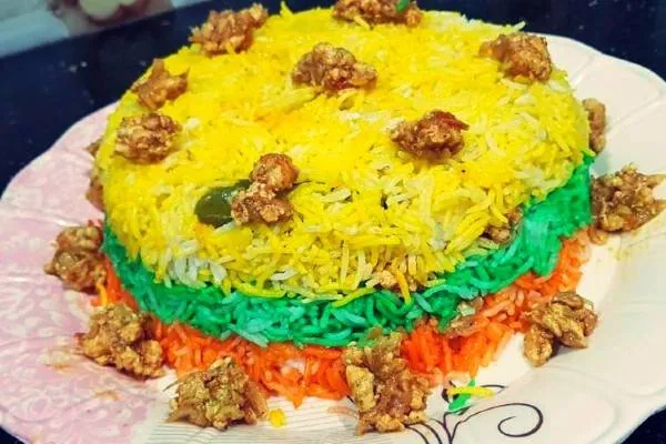 طرز تهیه برنج رنگارنگ