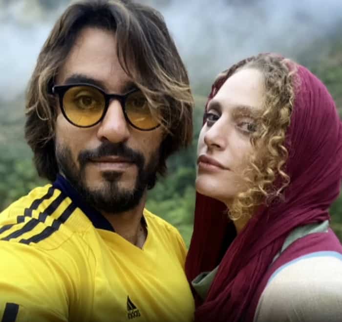 نگین معتضدی و همسرش